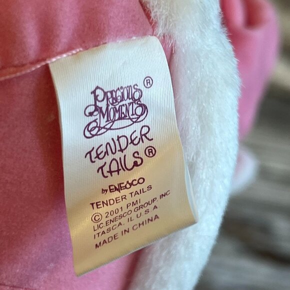 NEW Vintage Precious Moments Tender Tails Pink & Blue Polar Bears - Picture 6 of 8